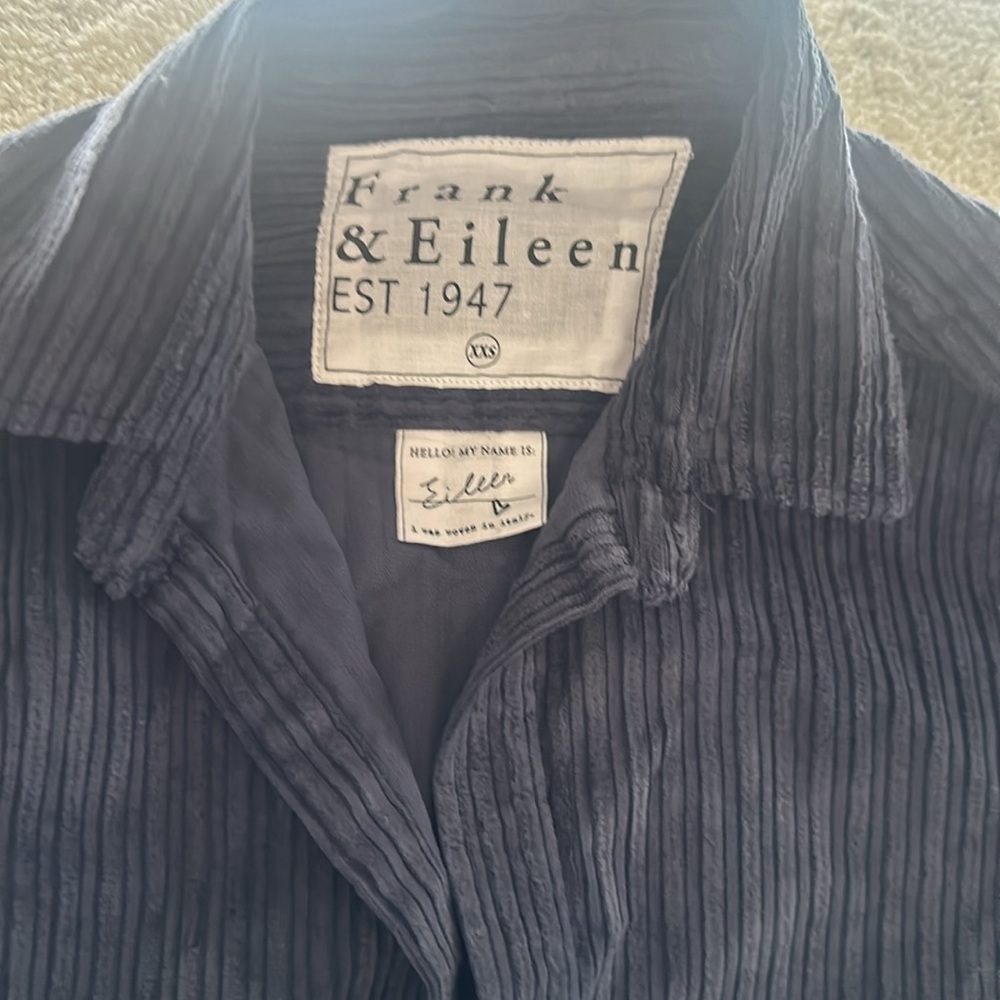 FRANK & EILEEN Eileen Relaxed Fit Corduroy Button-up Shirt Size XSS - Picture 3 of 6